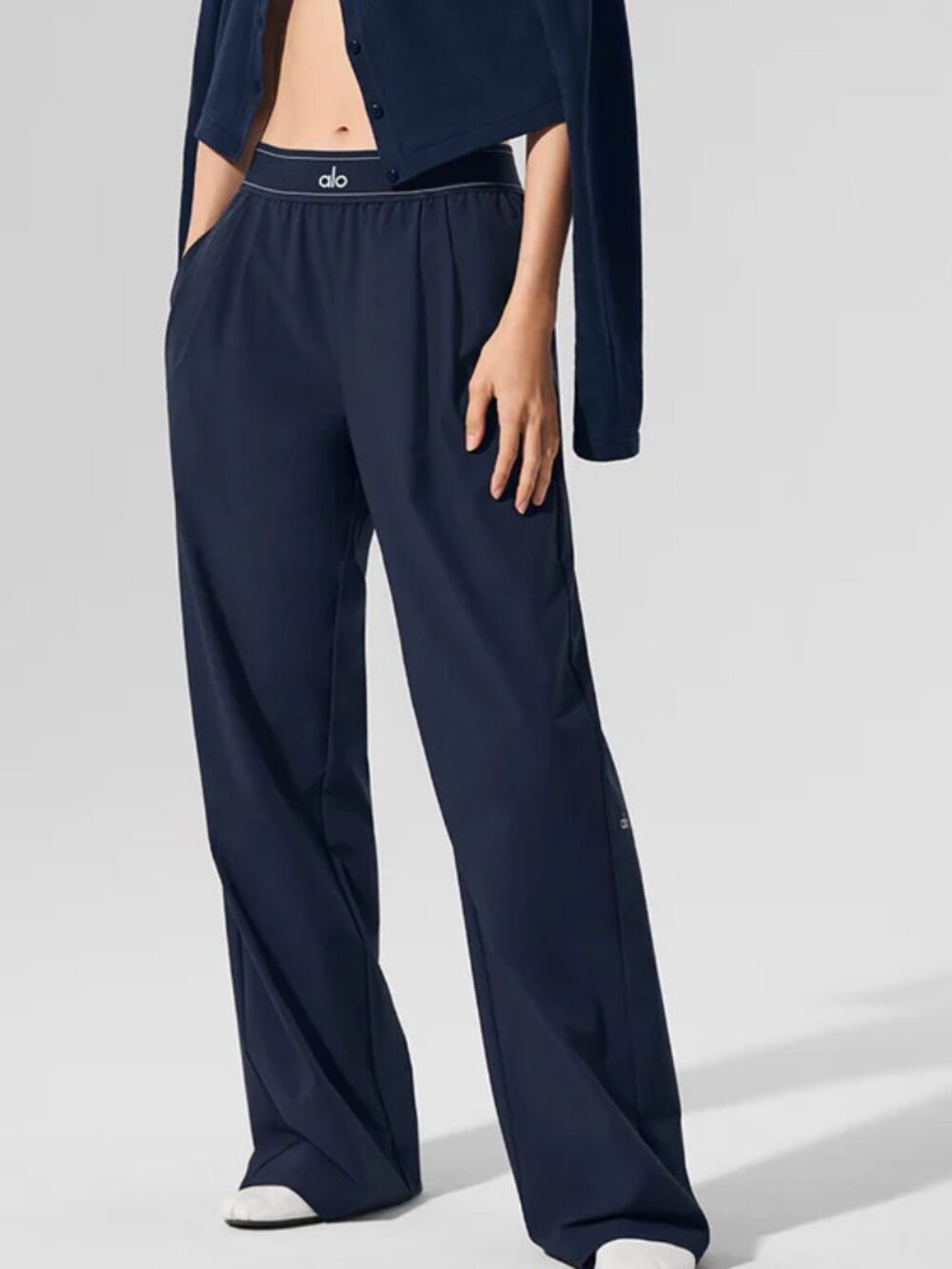 Alo Yoga Suit Up Navy Blue Trouser NWT (Regular 30" Inseam)⛅🧘🏻 - Picture 1 of 8